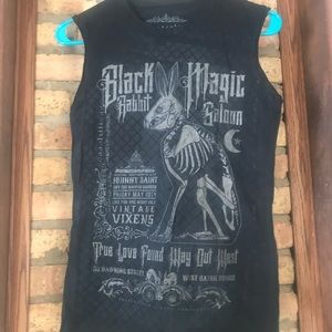 Serpentine “Black Magic Rabbit Saloon” muscle tee